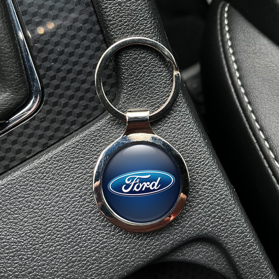 Ford Key Holder Metal Dark Navy Gradient Oval Blue Logo Design ...