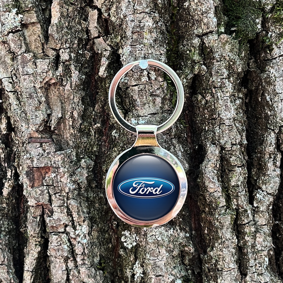 Ford Key Holder Metal Dark Navy Gradient Oval Blue Logo Design ...