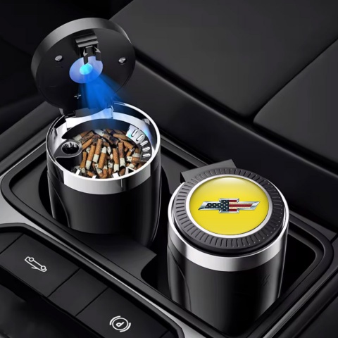 Chevrolet Ashtray Logo Container for Cigarette LED Portable Version 