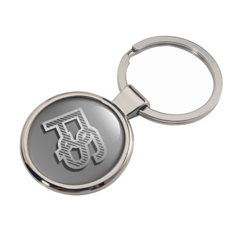 Ford RS Metal Key Ring Grey Cut Metal Effect Logo 