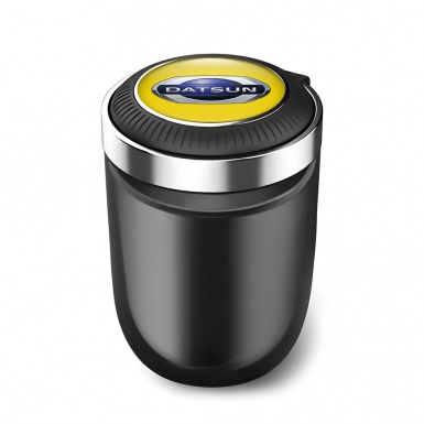 Datsun Trash Can Ashtray Yellow Print Logo 