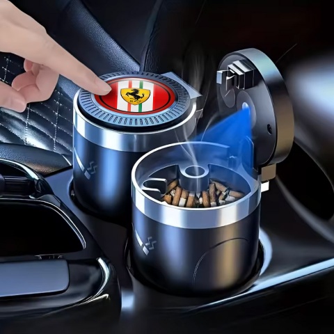 Ferrari Ashtray Logo Container for Cigarette LED Stylish Design 