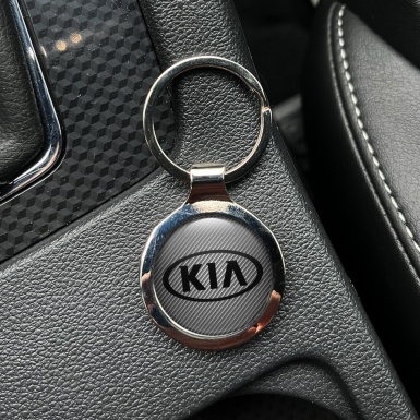 Kia Key Fob Metal Light Carbon Black Classic Oval Logo