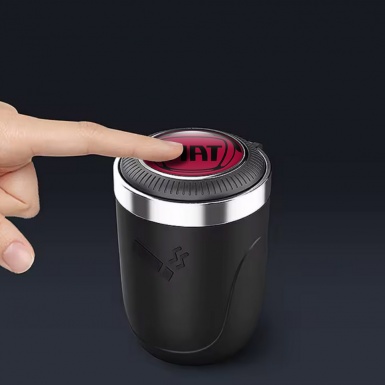 Fiat Trash Can Ashtray Purple Black Logo Design 