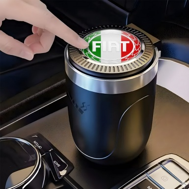 Fiat Italian Flag Logo Design Trash Can Ashtray