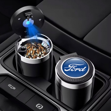 Ford Car Ashtray for Cigarette Blue White Logo Style 