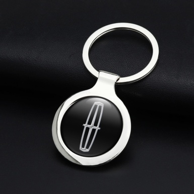 Lincoln Key Holder Metal Black Silver Tint Classic Emblem Design