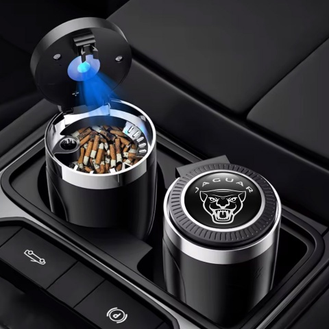 Jaguar Stylish Ashtray Logo Container for Cigarette LED Branded