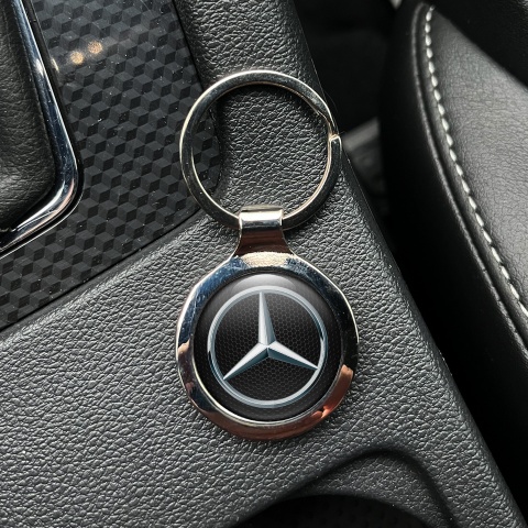Mercedes Benz Key Fob Metal Graphite Honeycomb Chrome Tint Logo Design