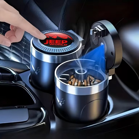 Jeep Trash Can Ashtray Red Logo 