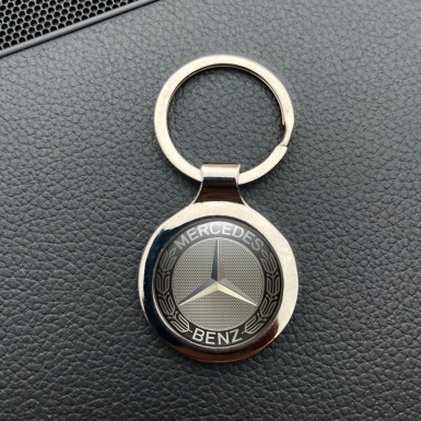 Mercedes Benz Metal Fob Chain Black Metallic Laurel Mesh Edition