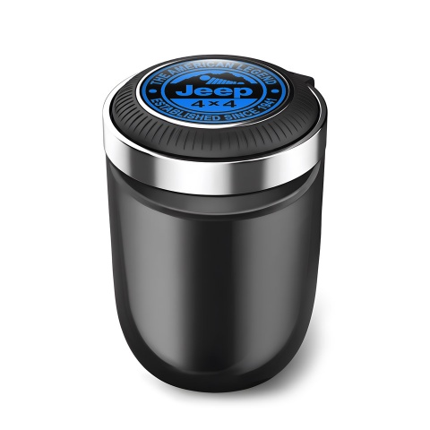 Jeep Automotive Ashtray Black Blue Design Logo 