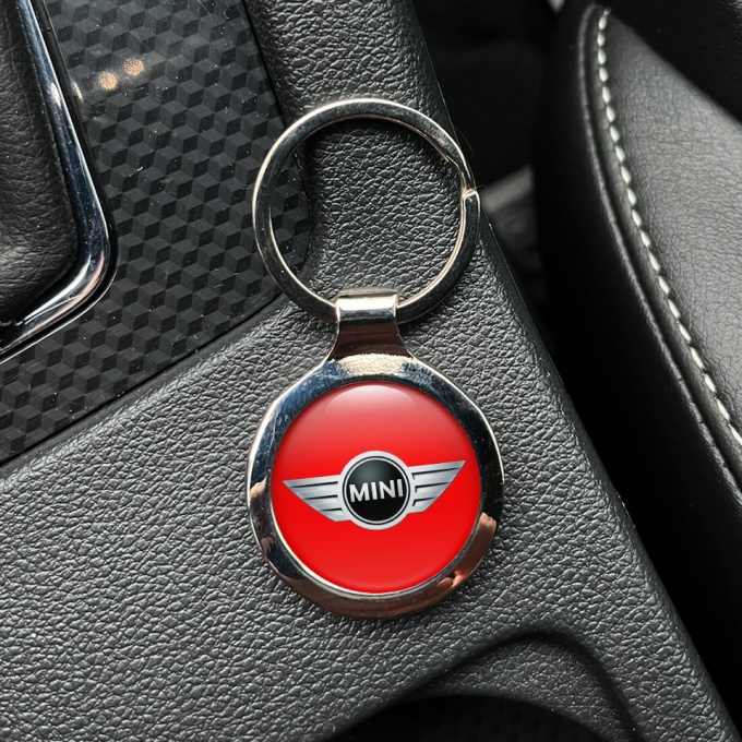 Mini Cooper Key Fob Metal Red Metallic Silver Tint Logo Edition ...