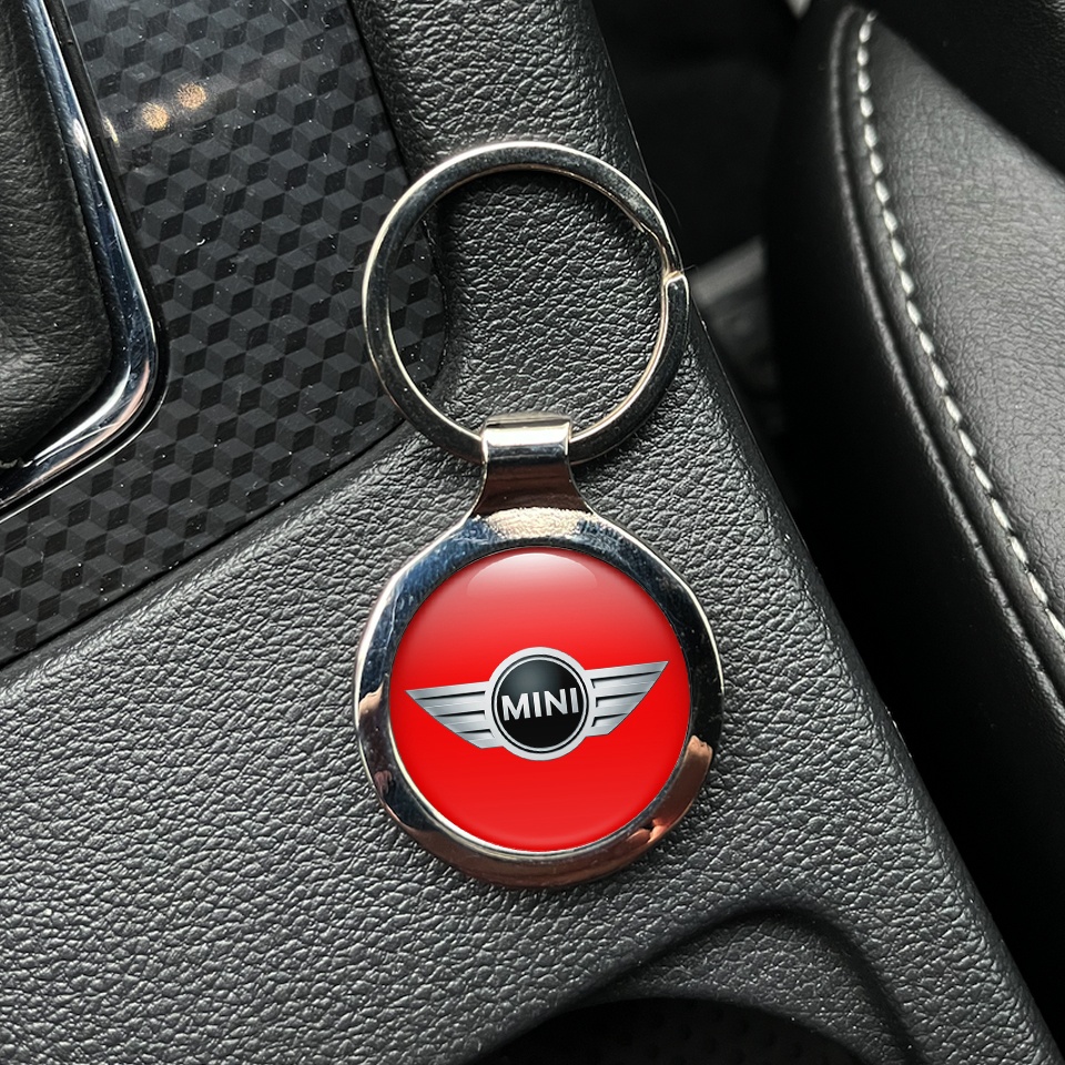 Mini Cooper Key Fob Metal Red Metallic Silver Tint Logo Edition ...