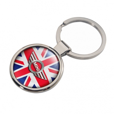 Mini Cooper Key Fob Metal United Kingdom Flag Metallic Classic Logo