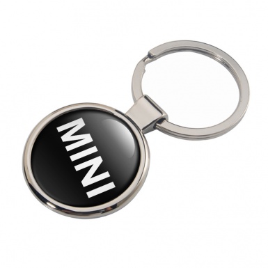 Mini Cooper Key Holder Metal Black White Classic Logo Design