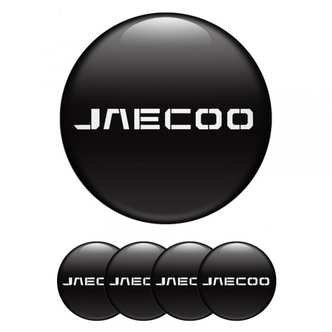 Jaecoo Emblems For Wheel Caps Black Base Classic Logo