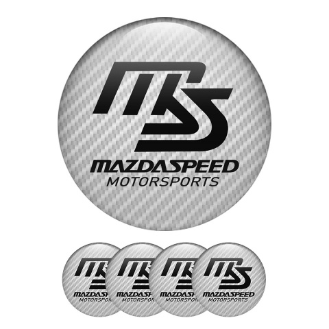 SET 4 X 40-120 Mm Top Quality Silicone Stickers Mazda Logo 