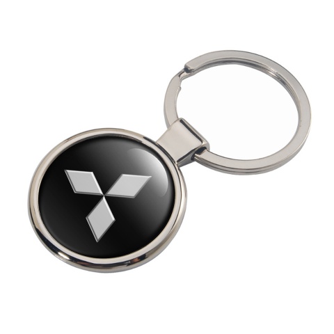 Mitsubishi Key Fob Metal Black Light Grey Shadow Style Logo Edition