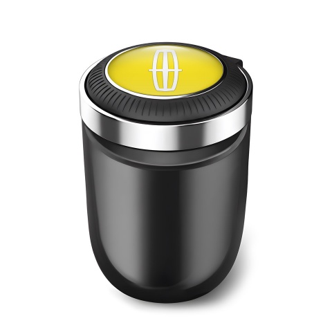 Lincoln Ashtray Logo Container for Cigarette LED Yellow White Design 