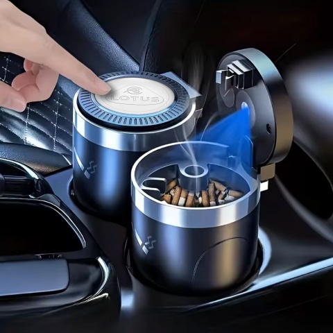 Lotus Car Ashtray for Cigarette White Design Logo 