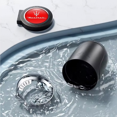 Maserati Automotive Ashtray Red White Logo Design 