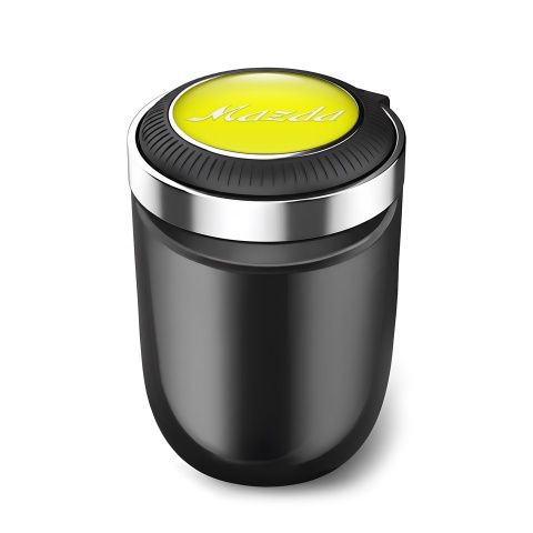 Mazda Trash Can Ashtray Yellow Print Logo 