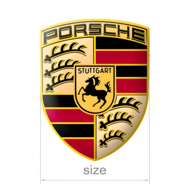 Porsche Crest The New Logo Emblem Silicone Adhesive Badge