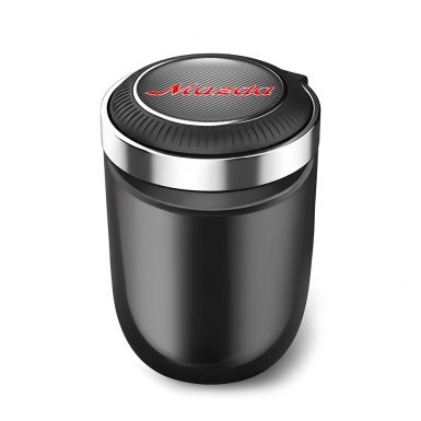 Mazda Trash Can Ashtray Carbon Print Red Logo 