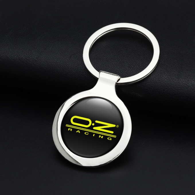 OZ Racing Key Fob Metal Black Yellow Logo Design | Keychains ...