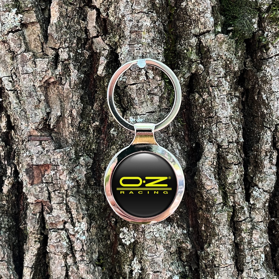 OZ Racing Key Fob Metal Black Yellow Logo Design | Keychains ...