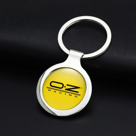 OZ Racing Key Holder Metal Yellow Black Stripes Logo Design