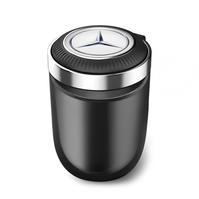 Mercedes Ashtray Logo Container for Cigarette LED White Design 