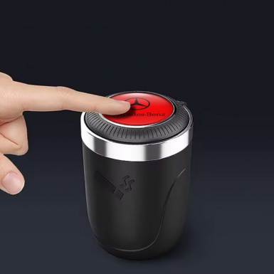Mercedes Trash Can Ashtray Red Logo Edition 