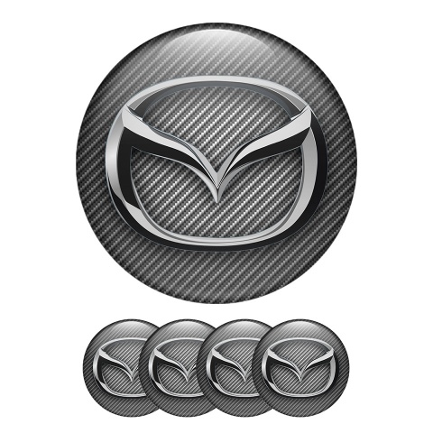 Mazda Center Hub Dome Stickers Carbon Classic Model