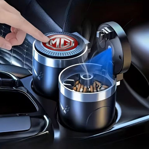 MG Branded Ashtray Logo Container for Cigarette LED Stylish 