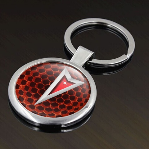 Pontiac Key Holder Metal Red Carbon Design