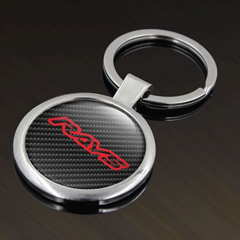 Rays Key Holder Metal Light Carbon Red Outline Logo Design