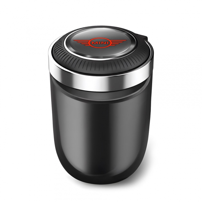 Mini Cooper Trash Can Ashtray Gray Red Logo Style 