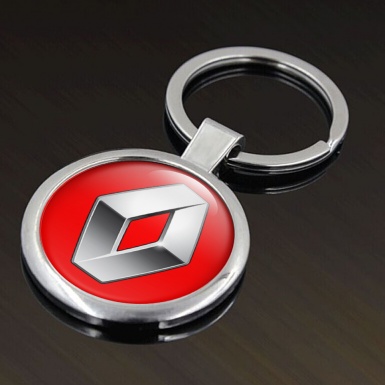 Renault Metal Key Ring Red Chrome Silver Edition