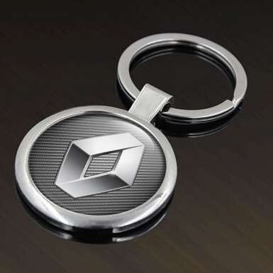 Renault Key Fob Metal Light Carbon Chrome Logo Design