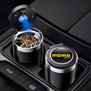 Momo Ashtray Logo Container for Cigarette LED Classic Design 