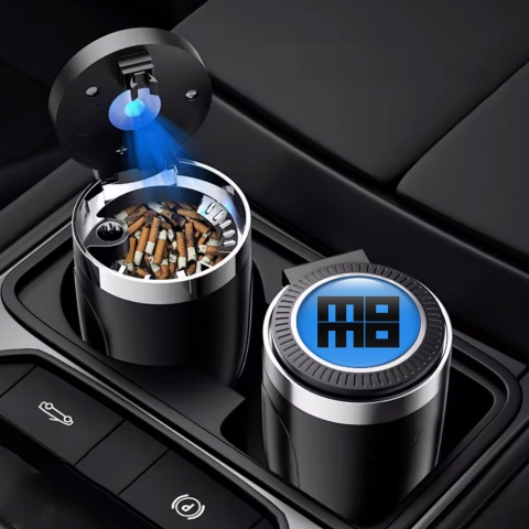 Momo Automotive Ashtray Blue Black Decoration Logo 