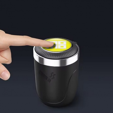 Momo Ashtray Logo Container for Cigarette LED Yellow Nuance Design 