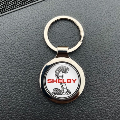Ford Shelby Key Fob Metal White Pearl Black Snake