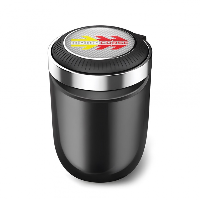 Momo Car Ashtray for Cigarette White Carbon Edition Logo 