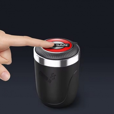 Nissan Trash Can Ashtray Red Logo Design 