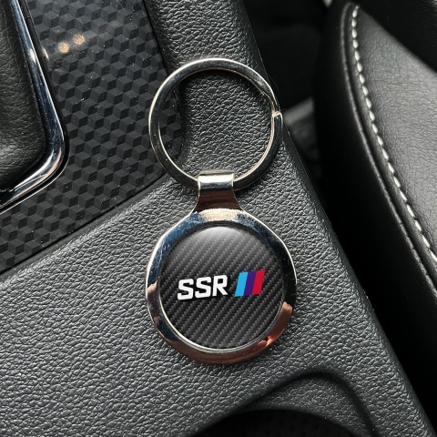 SSR Keychain Metal Dark Carbon Color Logo Sport Edition