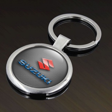Suzuki Key Fob Metal Red Blue Logo Design