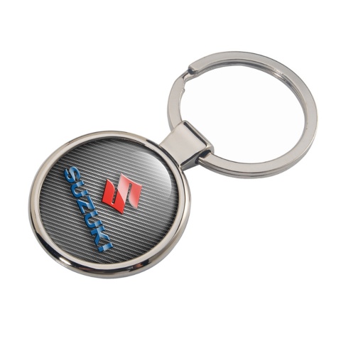 Suzuki Key Fob Metal Red Blue Logo Design